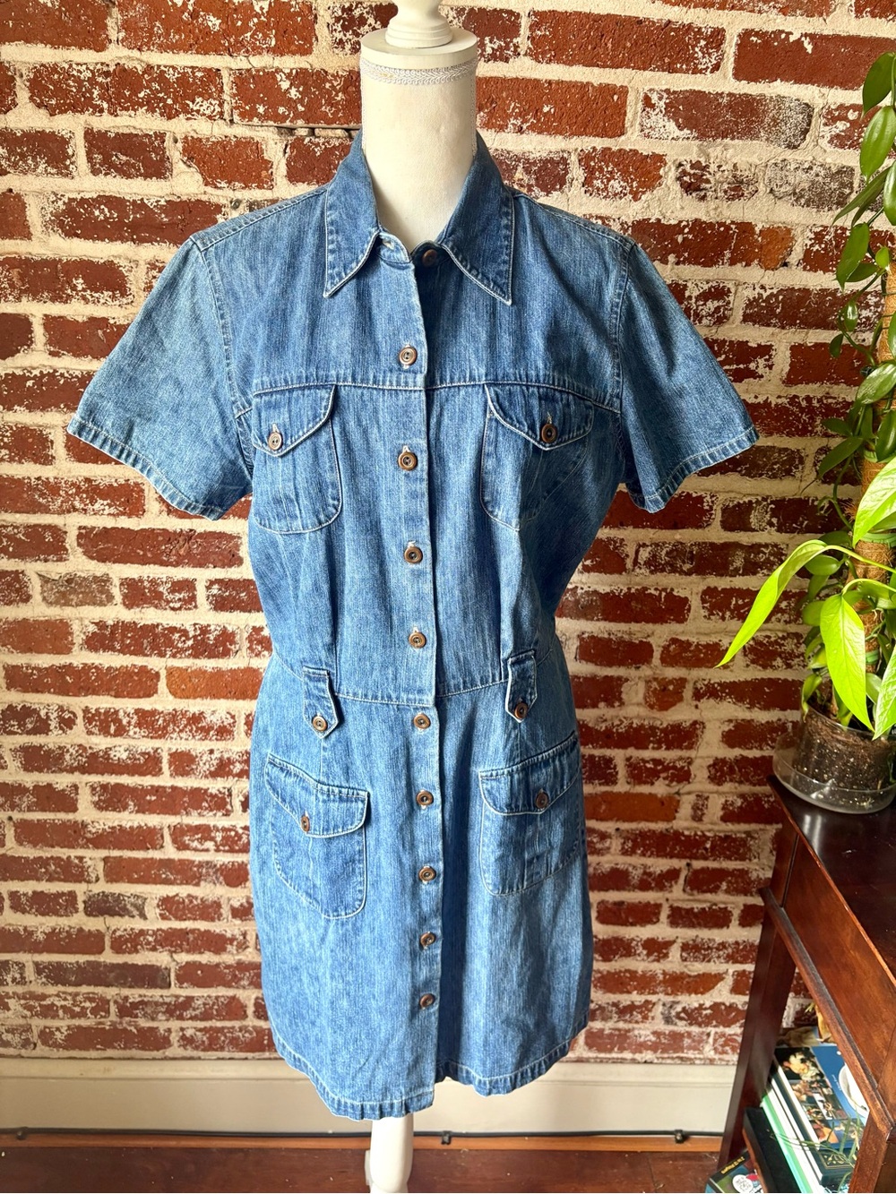 90s St. John’s Bay Denim Button Down Dress